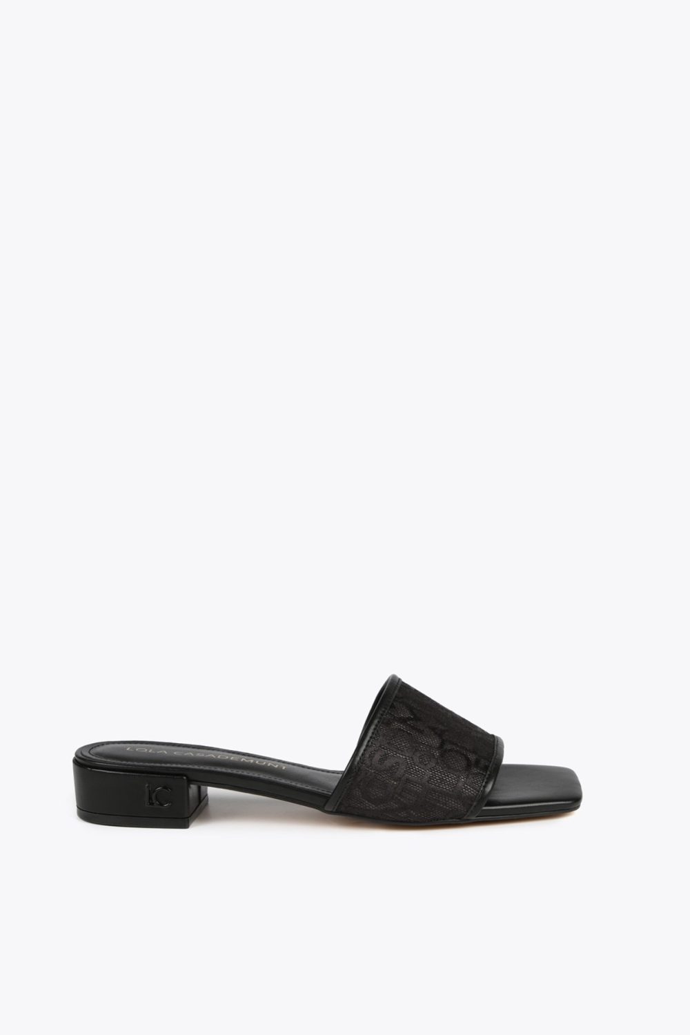 Slider Sandals In Monogrammed Mesh