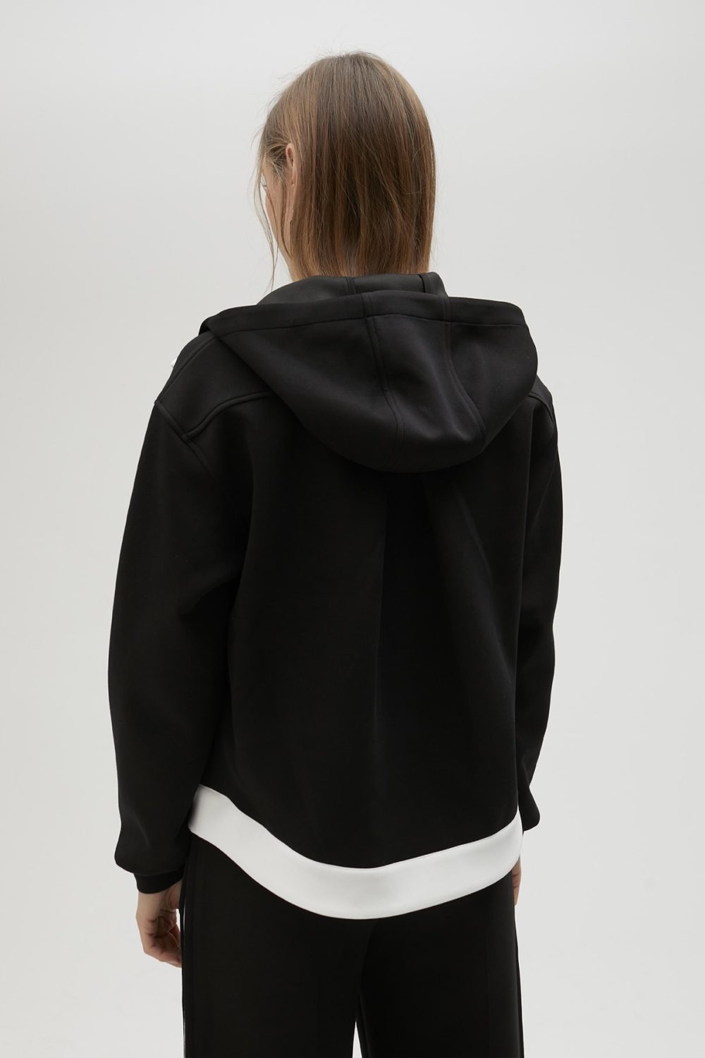 Black Trousers With White Side Detail