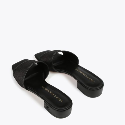 Slider Sandals In Monogrammed Mesh