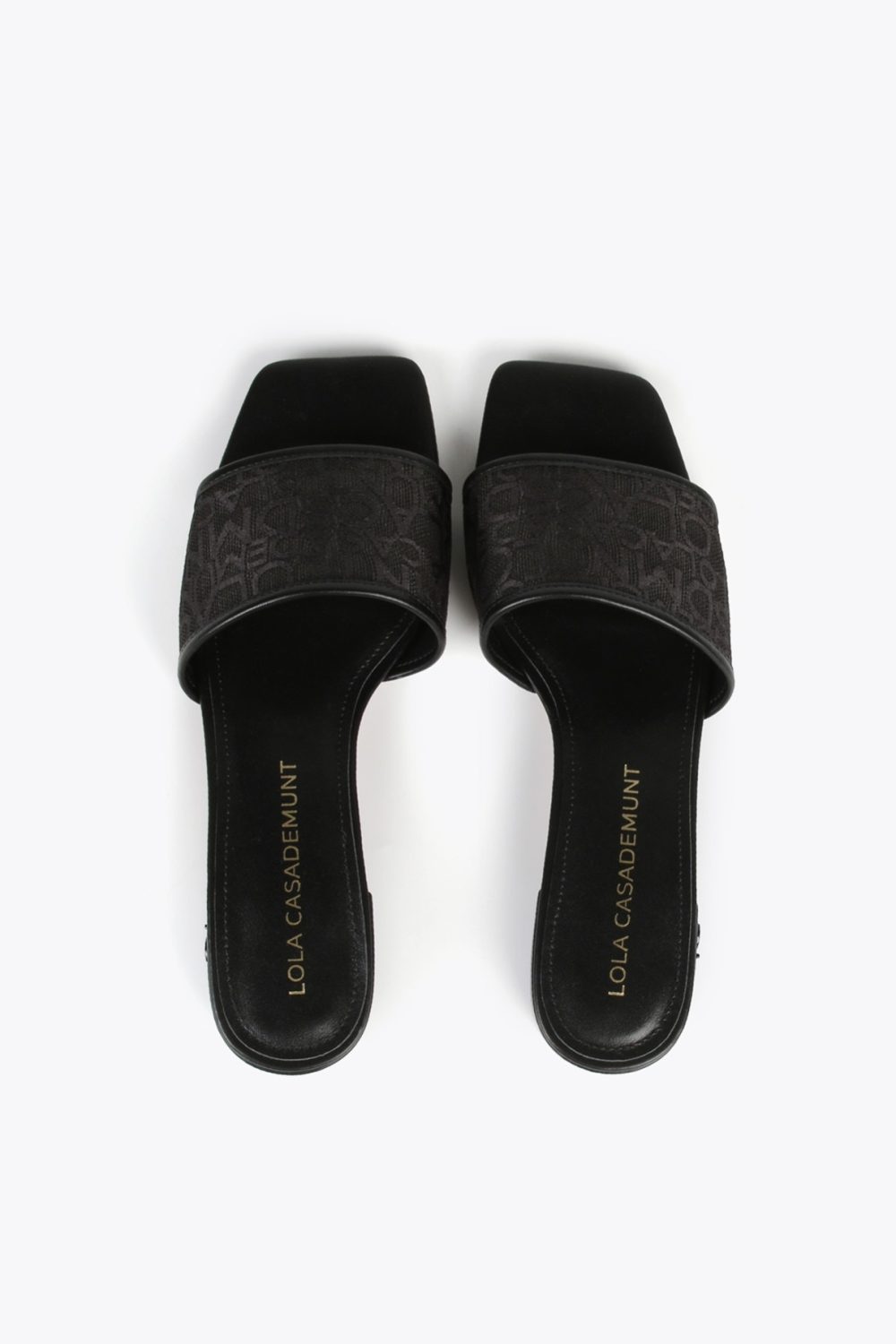 Slider Sandals In Monogrammed Mesh