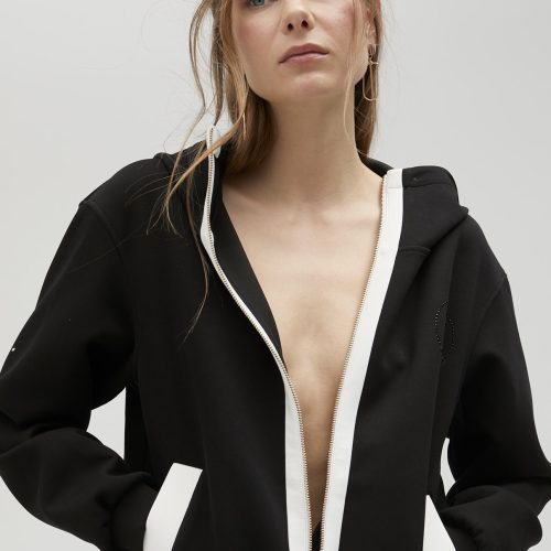 Black Trousers With White Side Detail