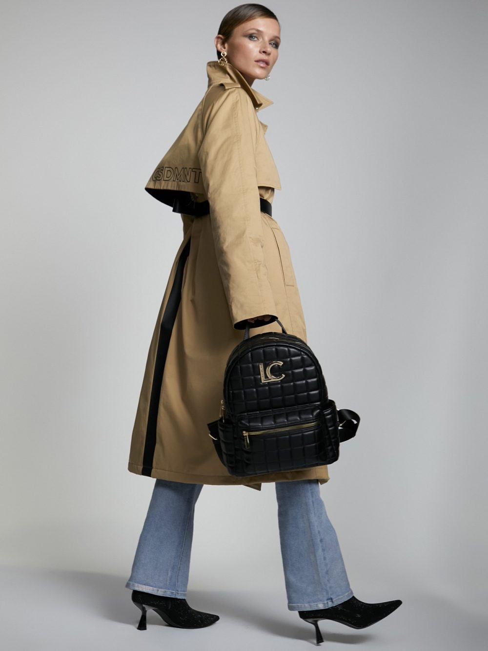 Trench Coat With Logo Detail