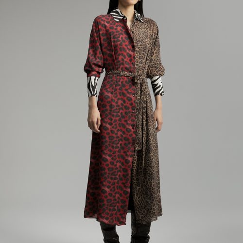 Multicolored Animal Print Dress