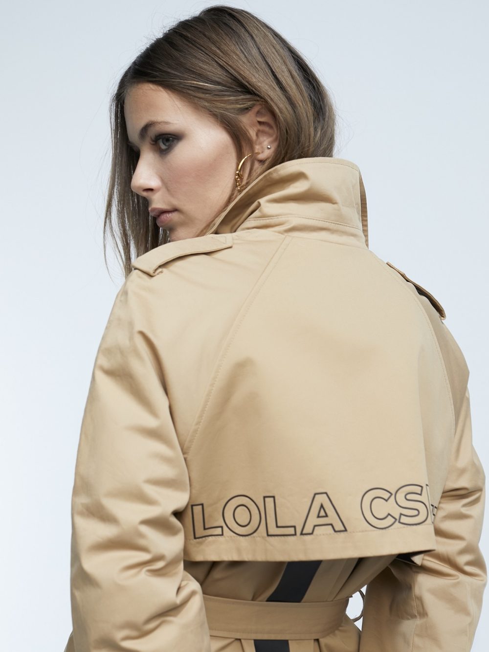 Trench Coat With Logo Detail