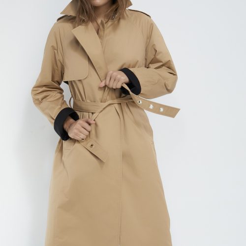 Trench Coat With Logo Detail