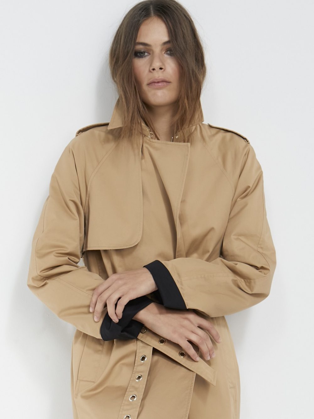 Trench Coat With Logo Detail