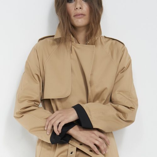Trench Coat With Logo Detail