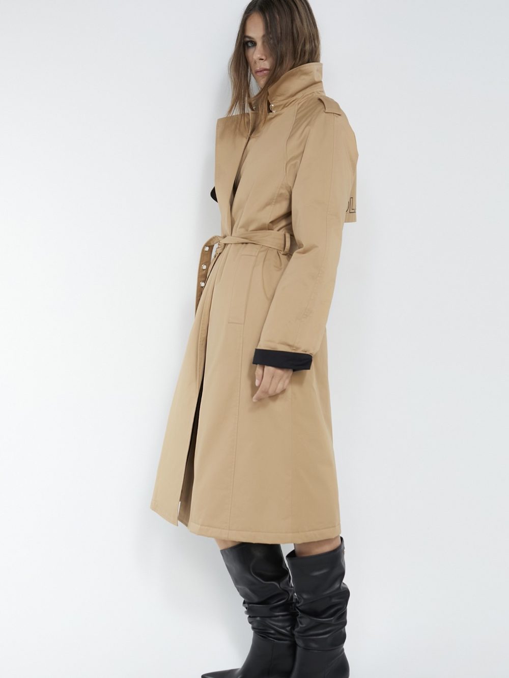 Trench Coat With Logo Detail