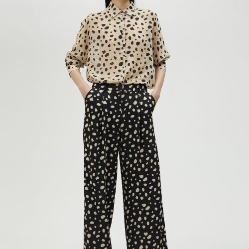 White-Black Polka Dot Shirt