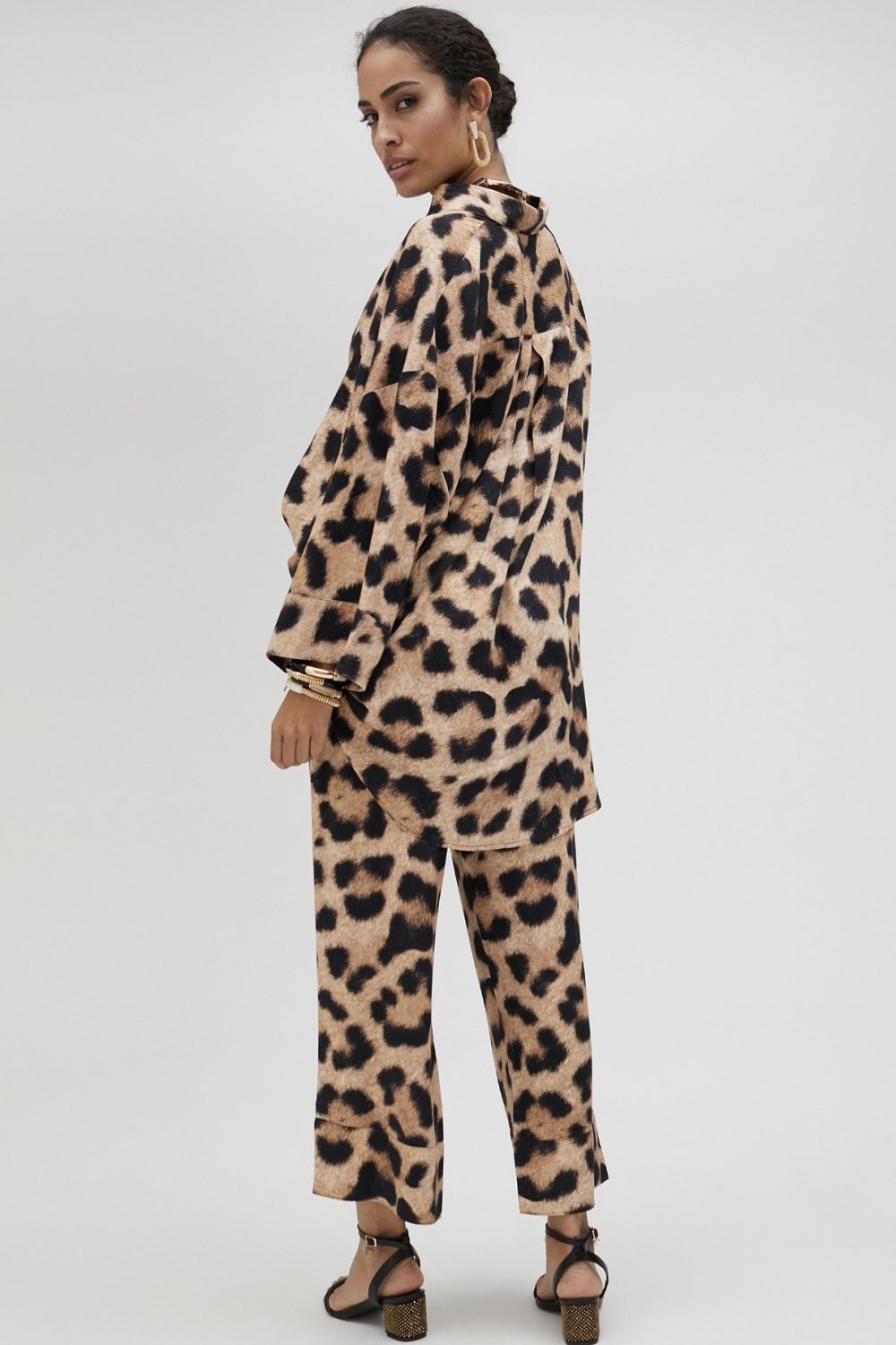 Animal Print Palazzo Trousers