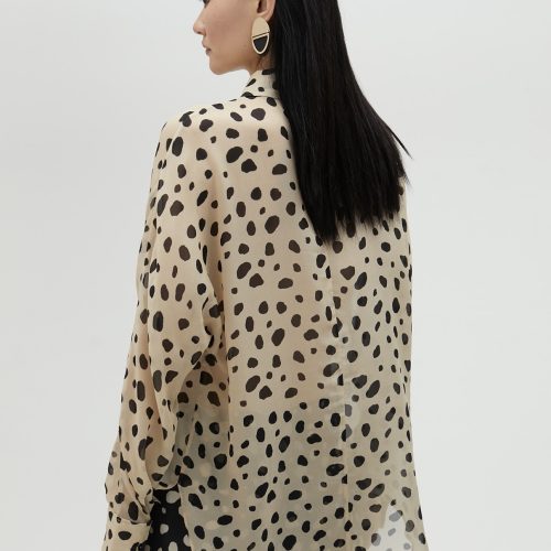 White-Black Polka Dot Shirt