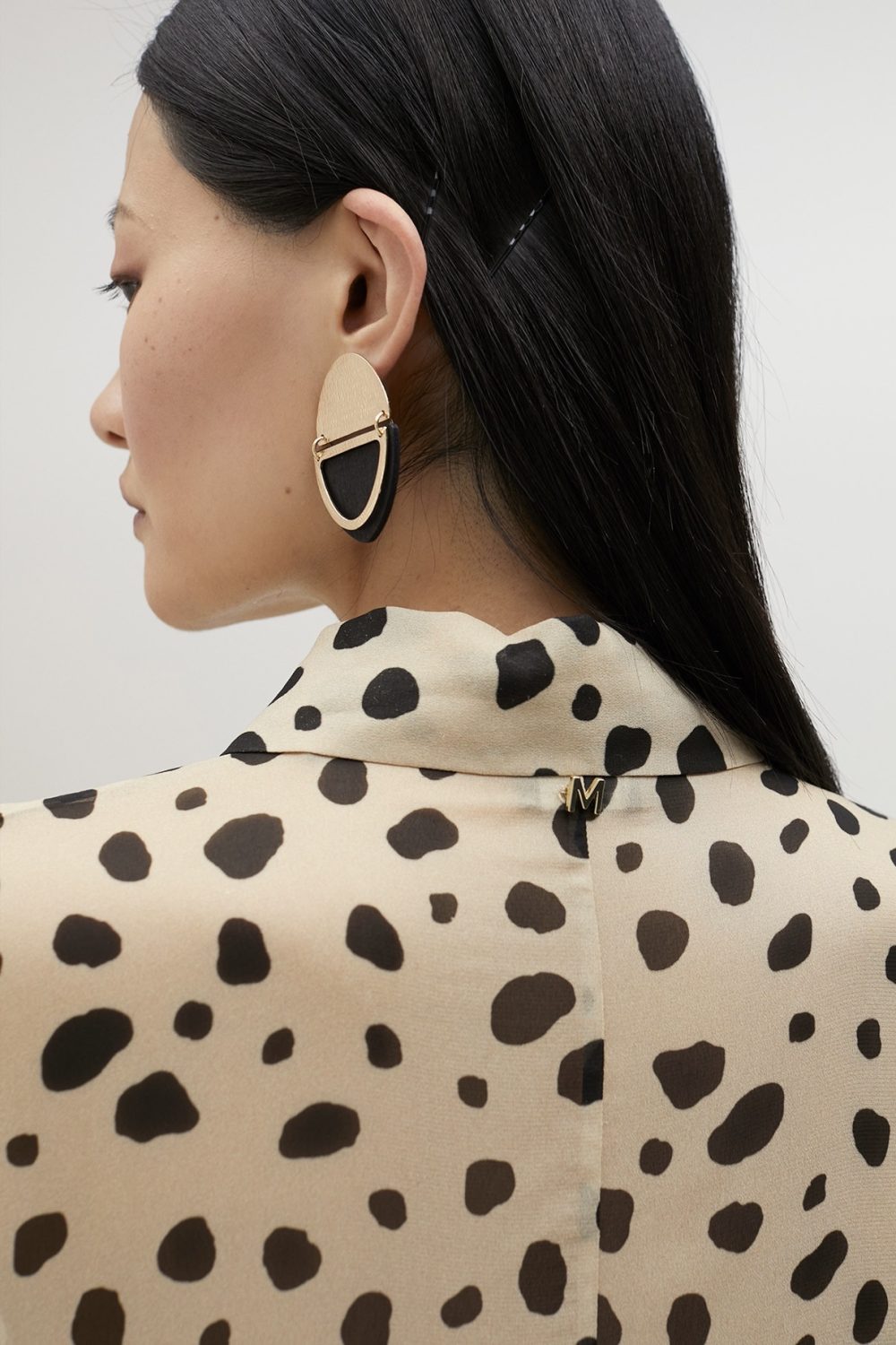 White-Black Polka Dot Shirt