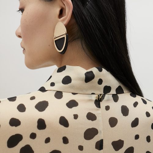 White-Black Polka Dot Shirt