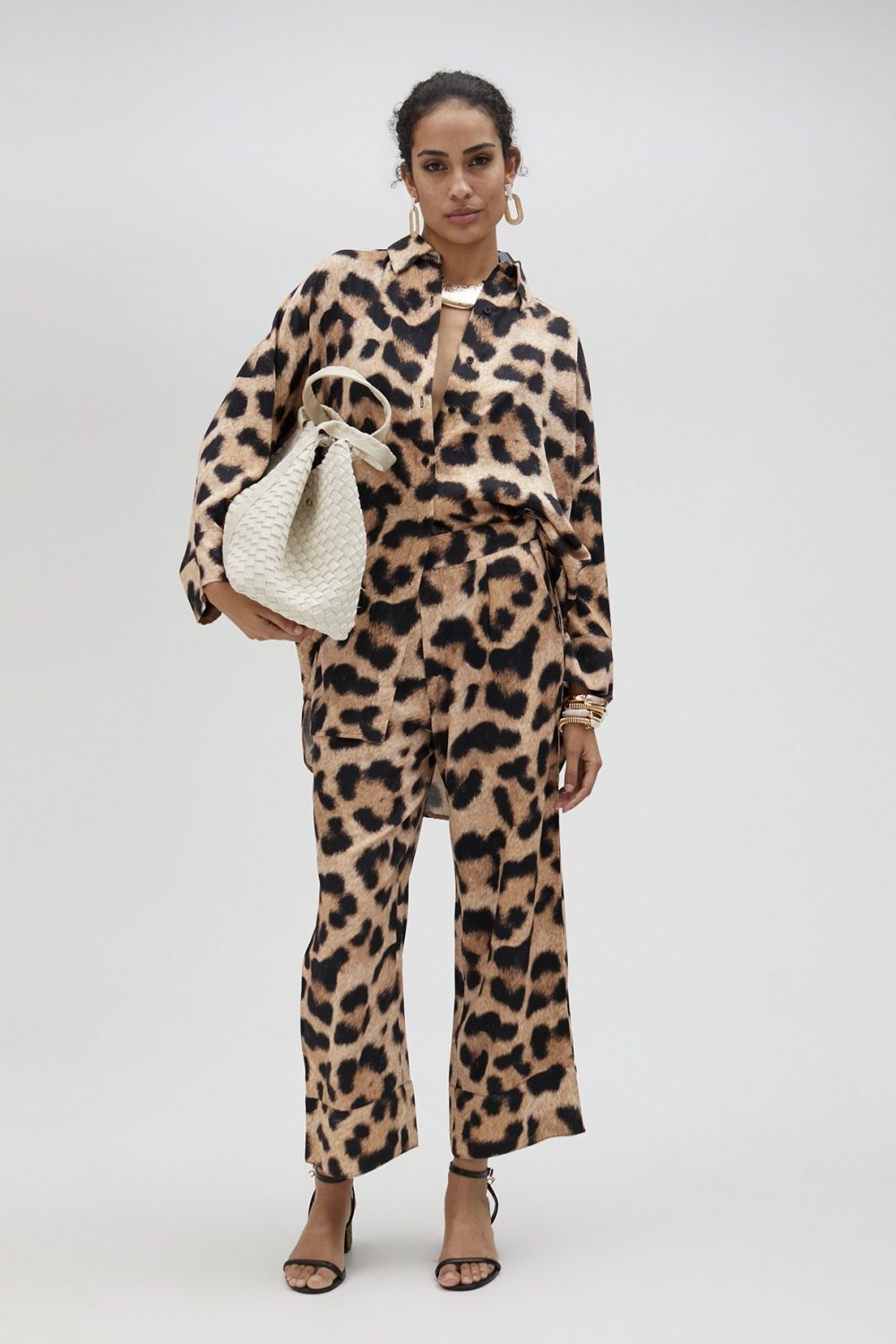 Animal Print Palazzo Trousers