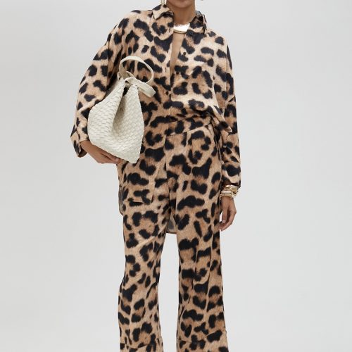 Animal Print Palazzo Trousers