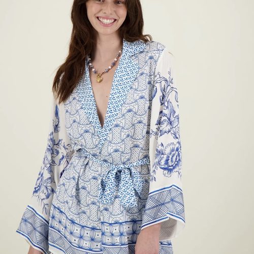 Lucia Kimono Belted Jacket Amalfi