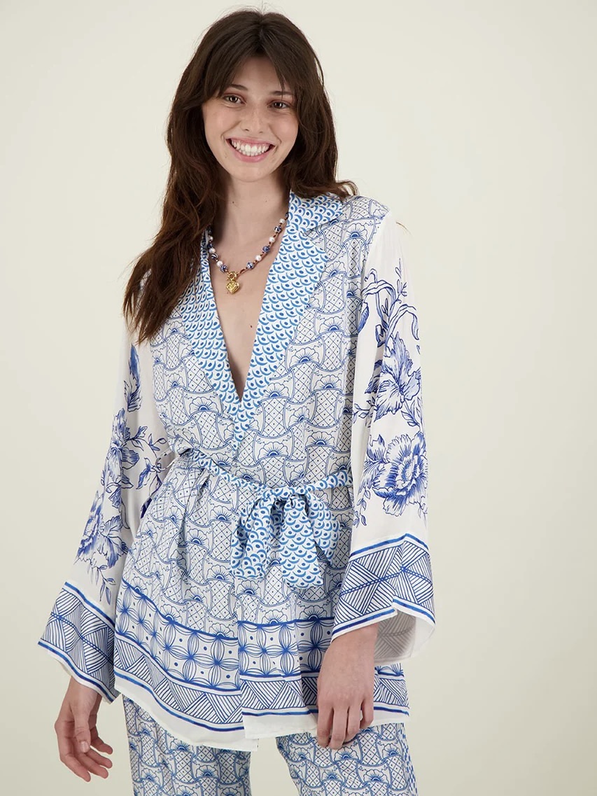 Lucia Kimono Belted Jacket Amalfi