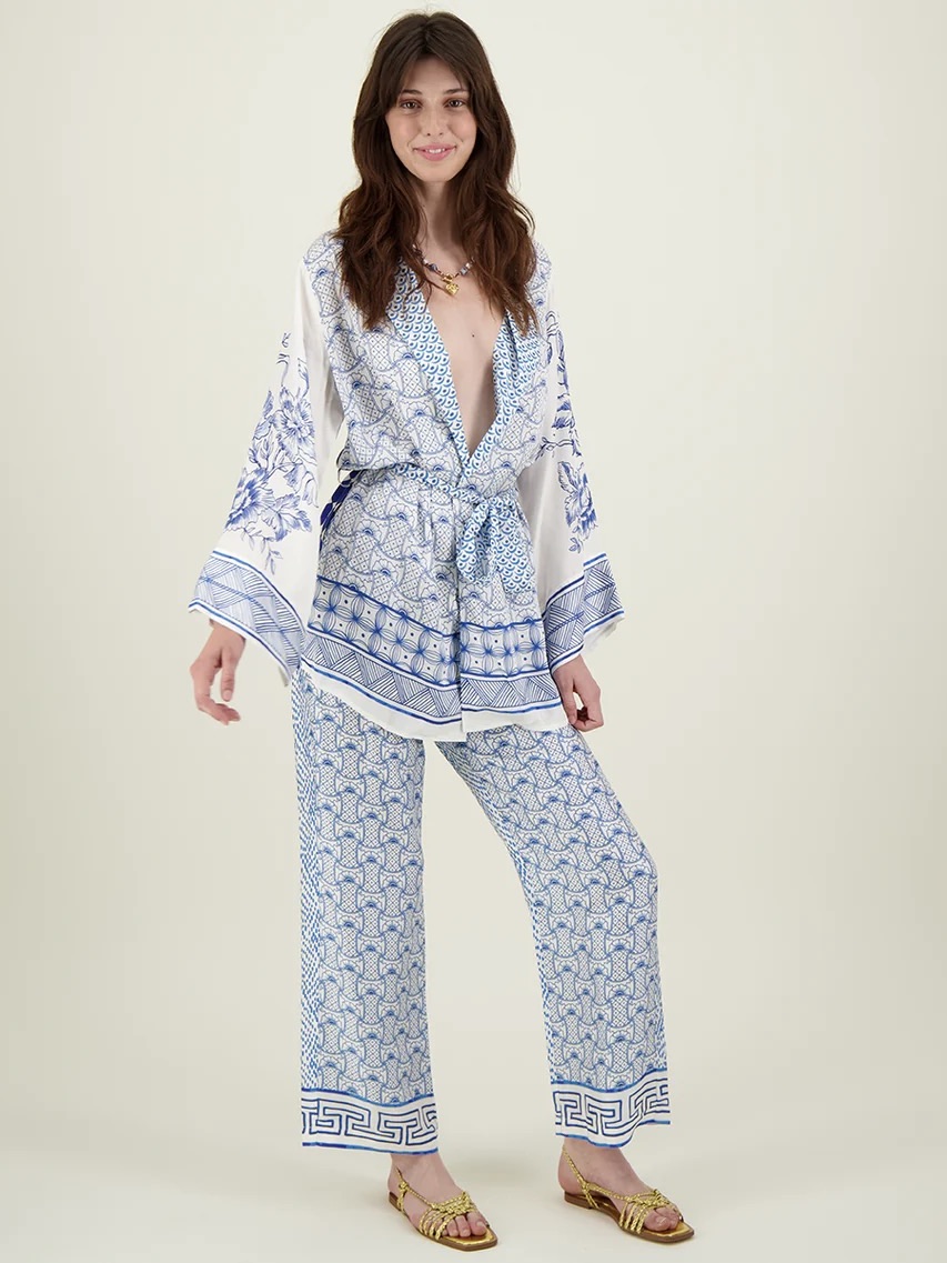 Lucia Kimono Belted Jacket Amalfi