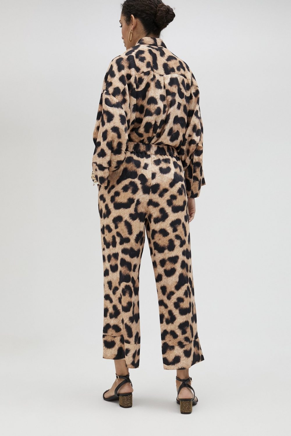 Animal Print Palazzo Trousers