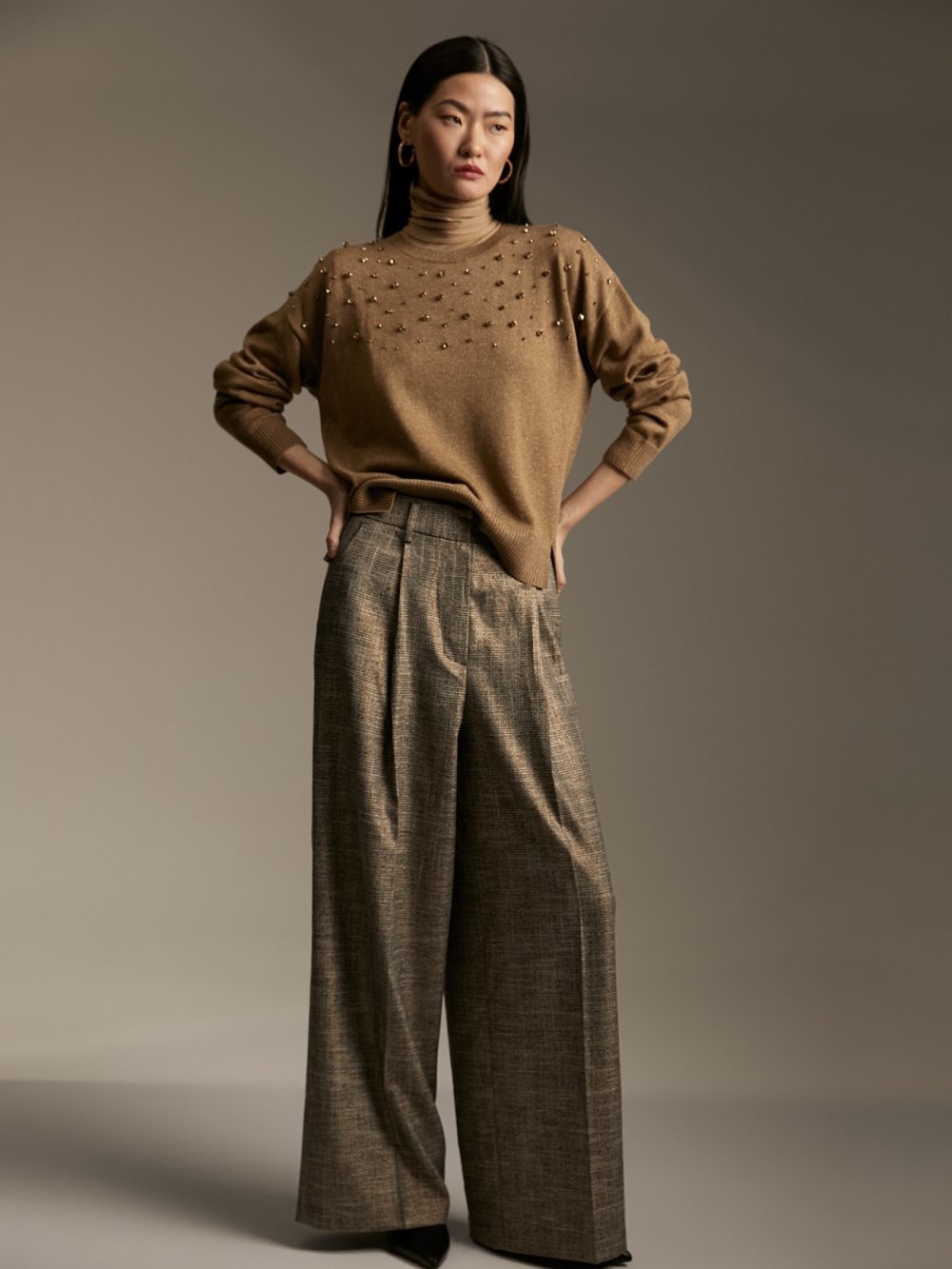 Wide Leg Check pants
