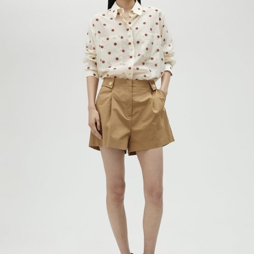 Semi-Sheer Polka Dot Shirt