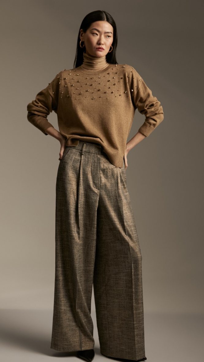 Wide Leg Check pants