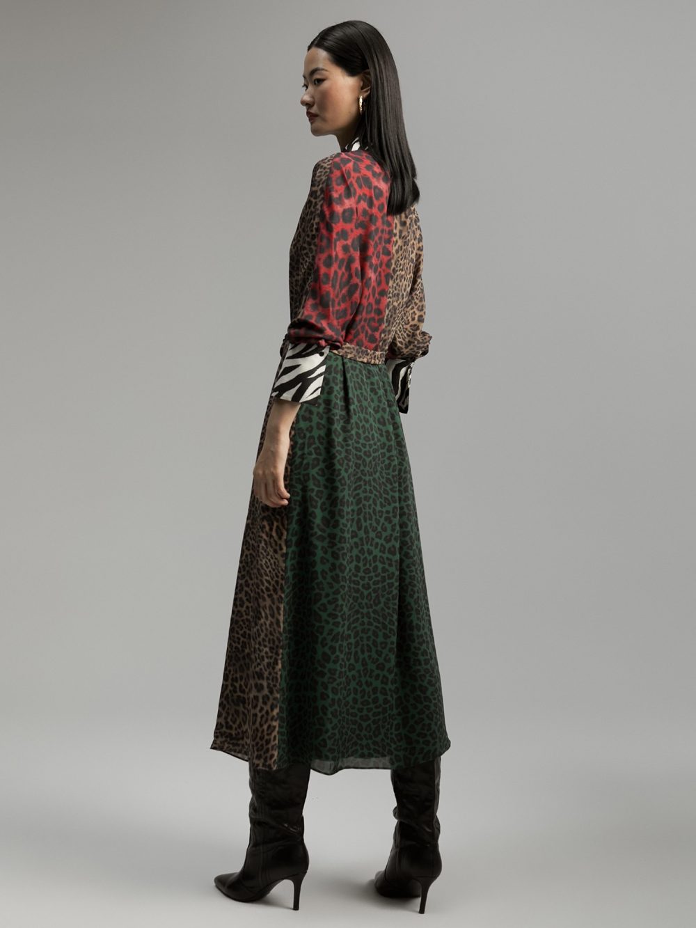 Multicolored Animal Print Dress