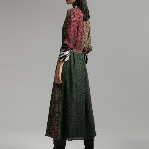 Multicolored Animal Print Dress