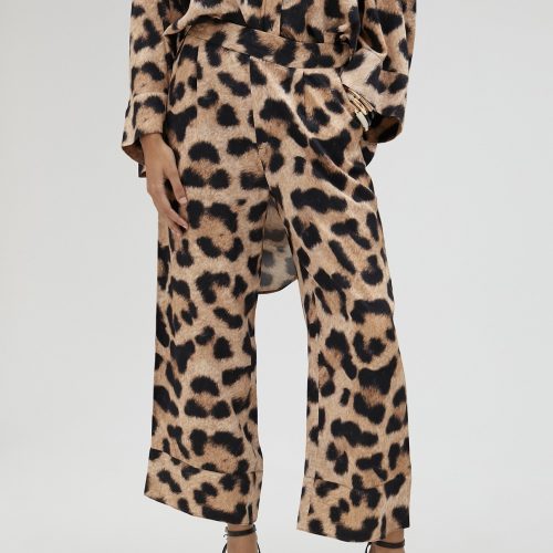 Animal Print Palazzo Trousers