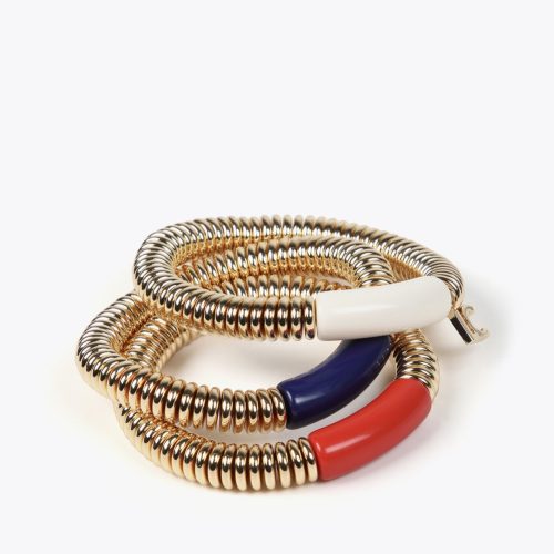 Pack of Bracelets with Colored Acrylic Pieces