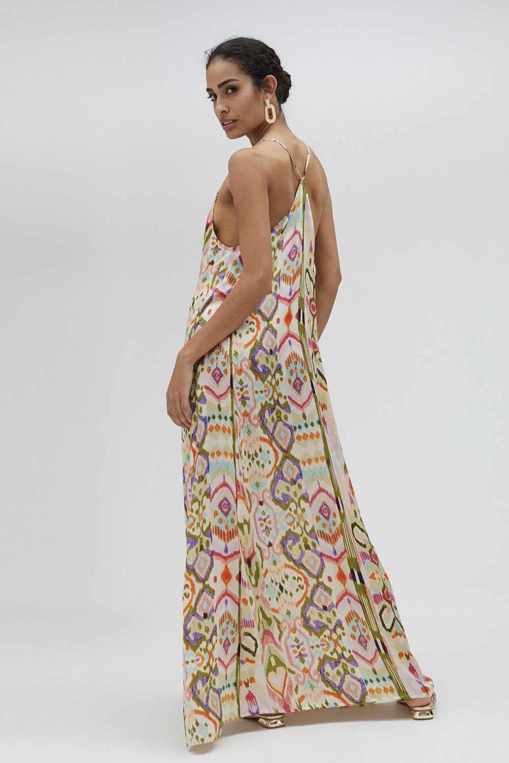 Ethnic Long Dress with Beading