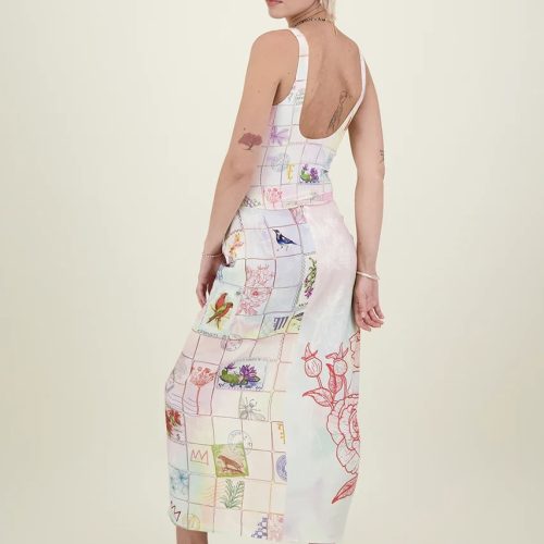 Maya Linen Tie Front Skirt  Heritage