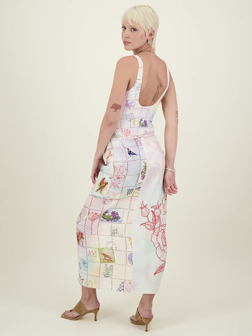 Maya Linen Tie Front Skirt  Heritage