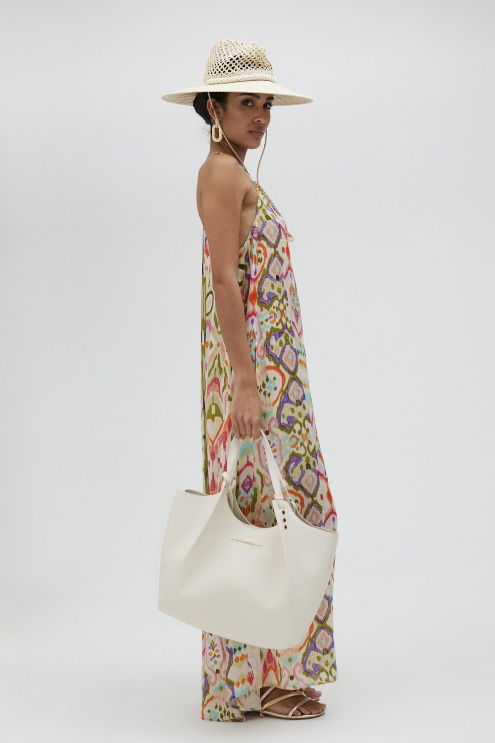 Ethnic Long Dress with Beading