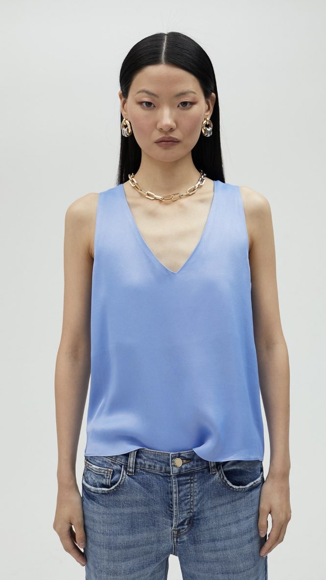 Basic Strappy Top Light Blue