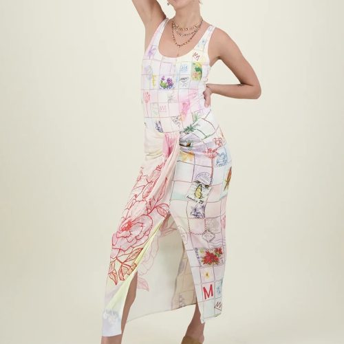 Maya Linen Tie Front Skirt  Heritage