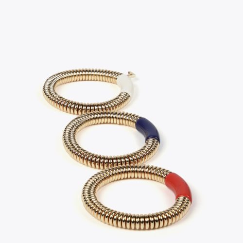 Pack of Bracelets with Colored Acrylic Pieces