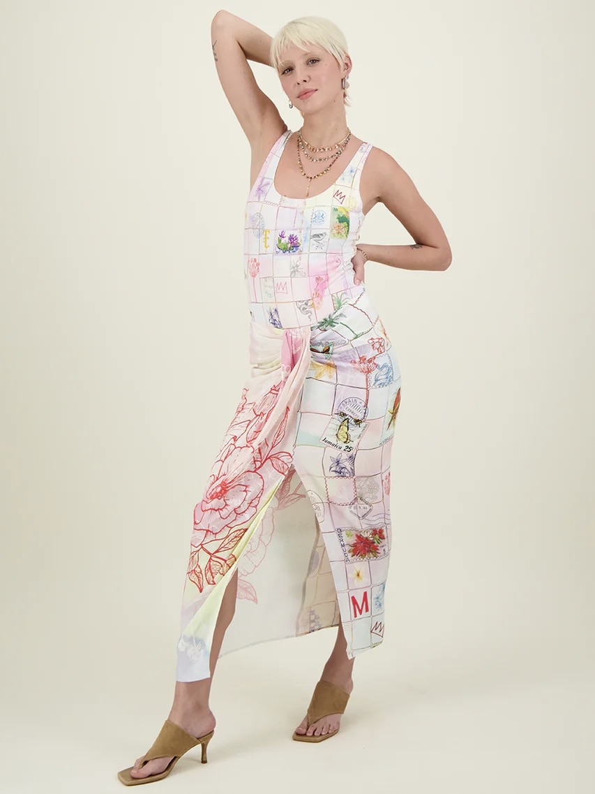 Maya Linen Tie Front Skirt  Heritage