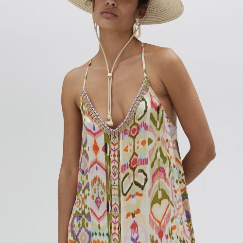 Ethnic Long Dress with Beading