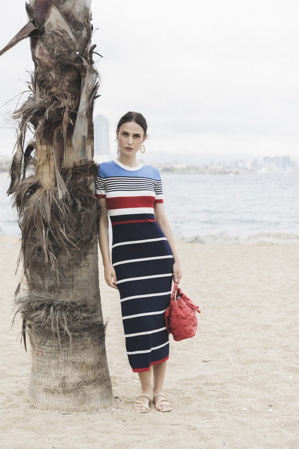 Short-Sleeved Knit Dress