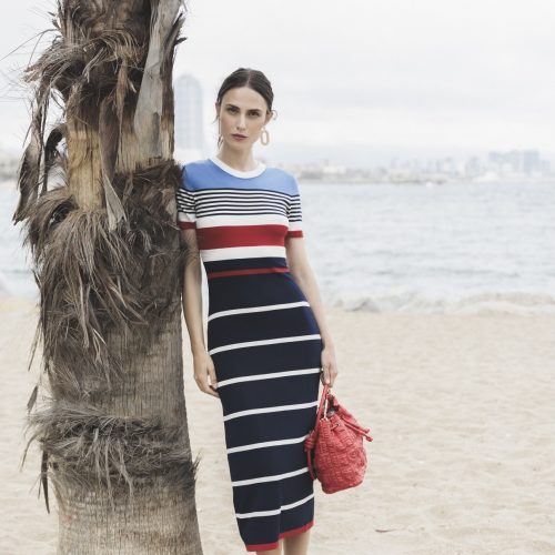 Short-Sleeved Knit Dress