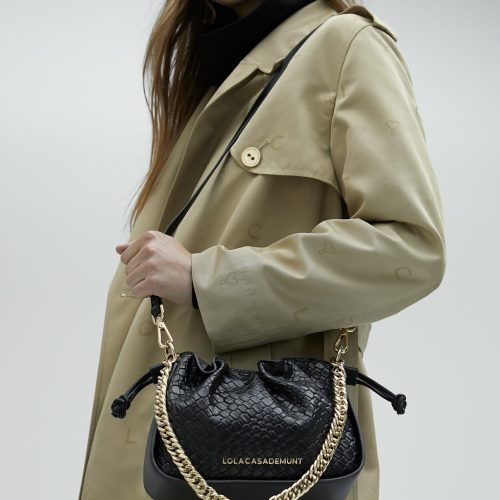 Woven Crossbody Bag with Chain