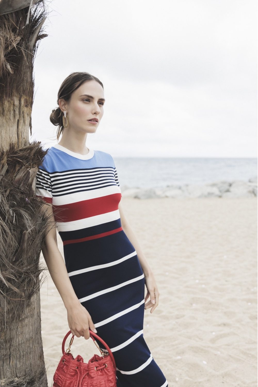 Short-Sleeved Knit Dress