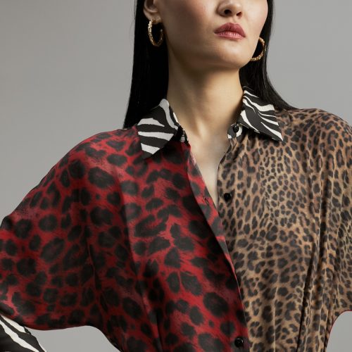 Multicolored Animal Print Dress