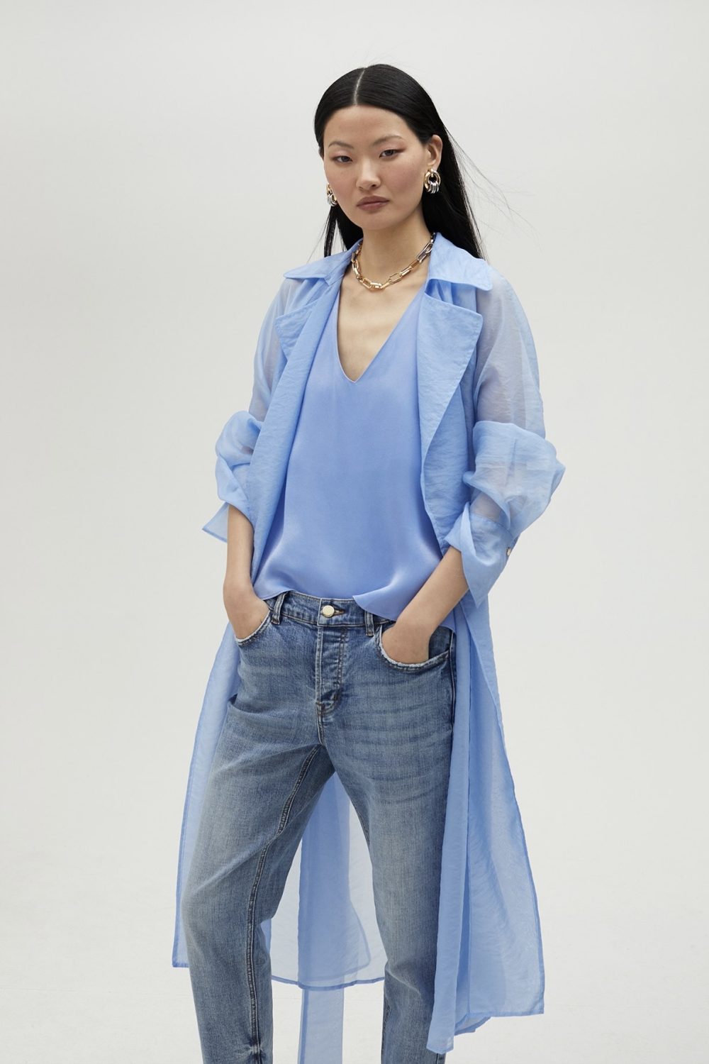 Basic Strappy Top Light Blue