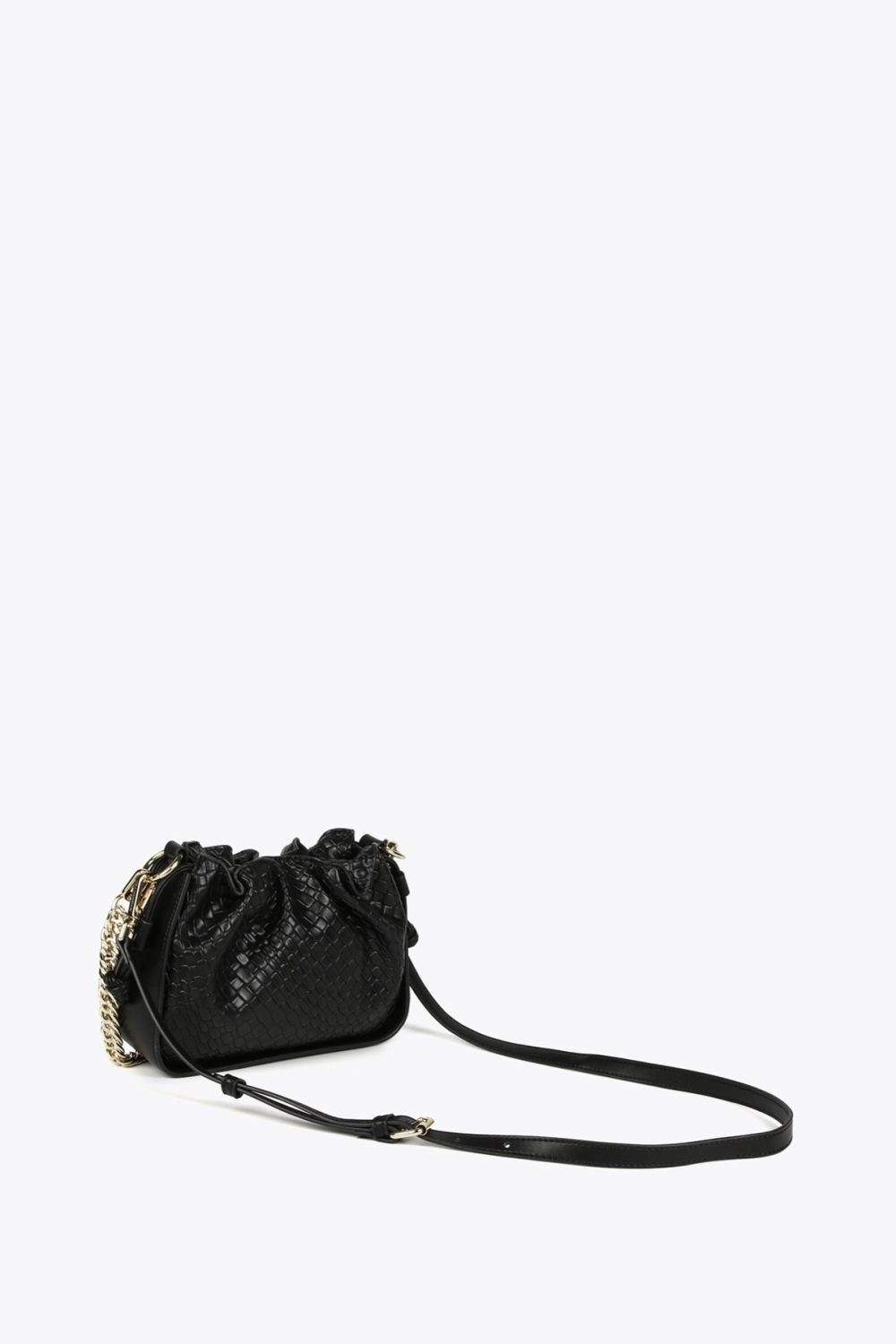 Woven Crossbody Bag with Chain