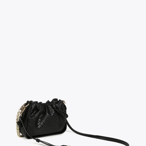 Woven Crossbody Bag with Chain