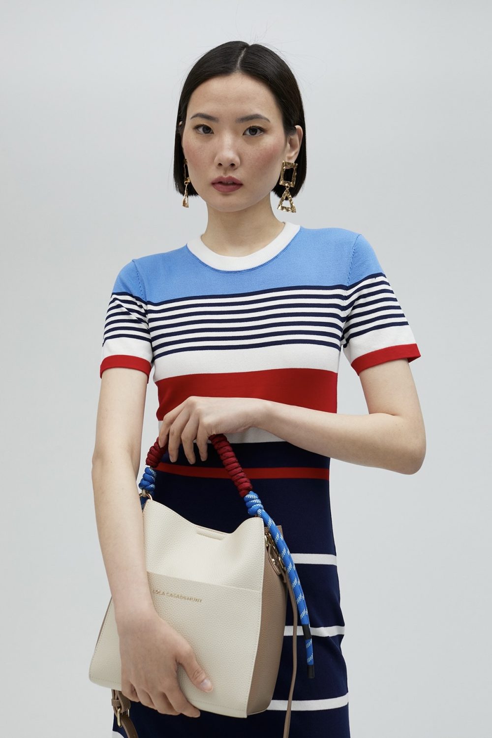 Short-Sleeved Knit Dress