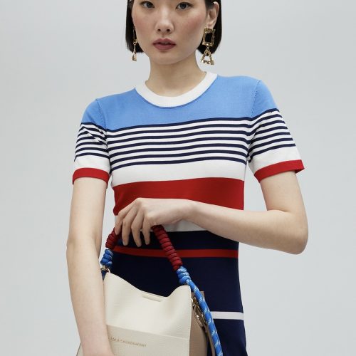 Short-Sleeved Knit Dress