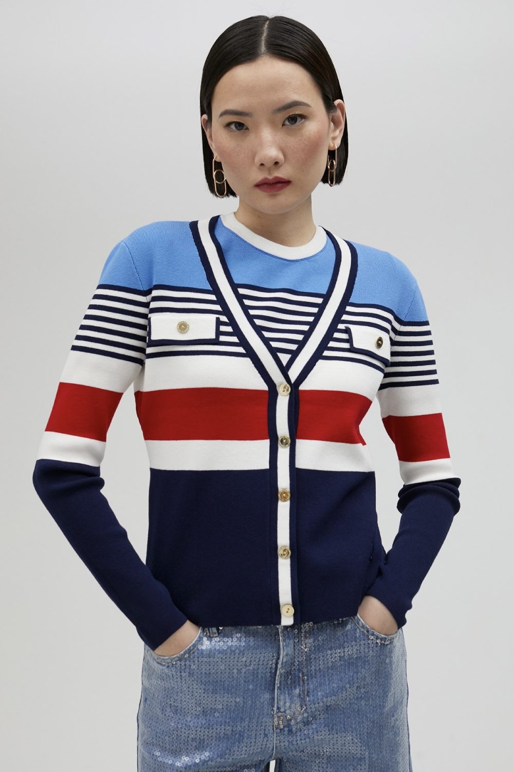 Multicoloured Striped Cardigan